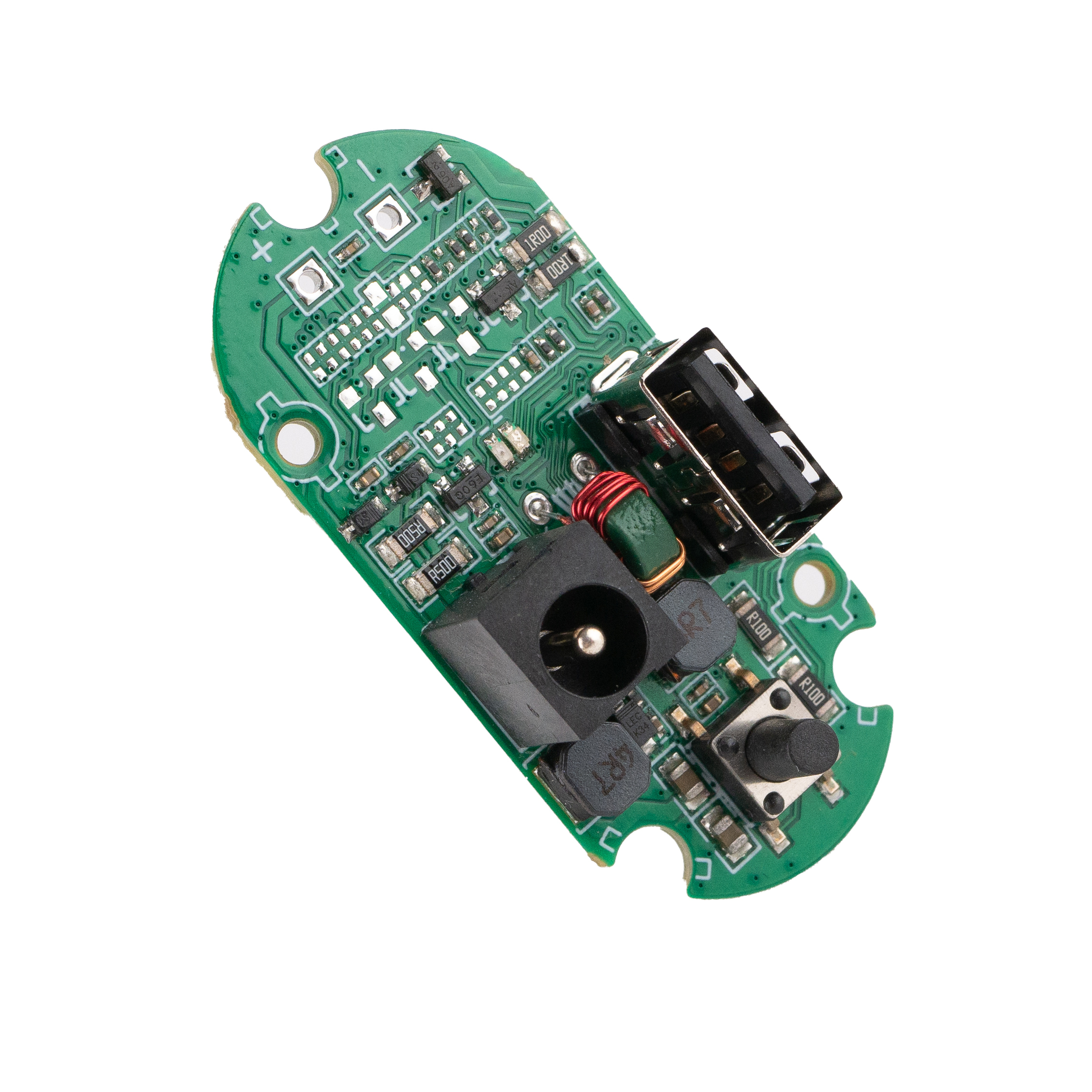 The PCB is the “brains” of the solar lamp. Pictured is the PCB from a BRIGHT SunBell solar lamp