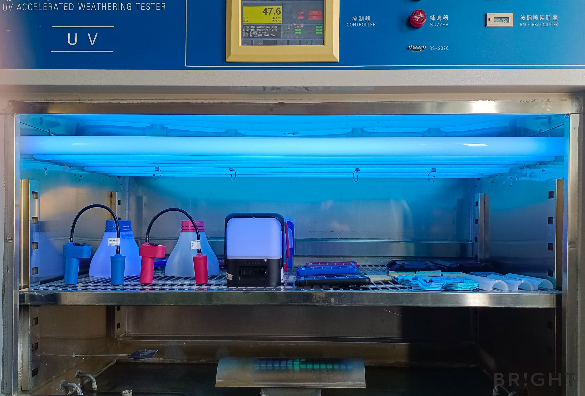 Sol and SunBell solar lamps undergo UV exposure testing