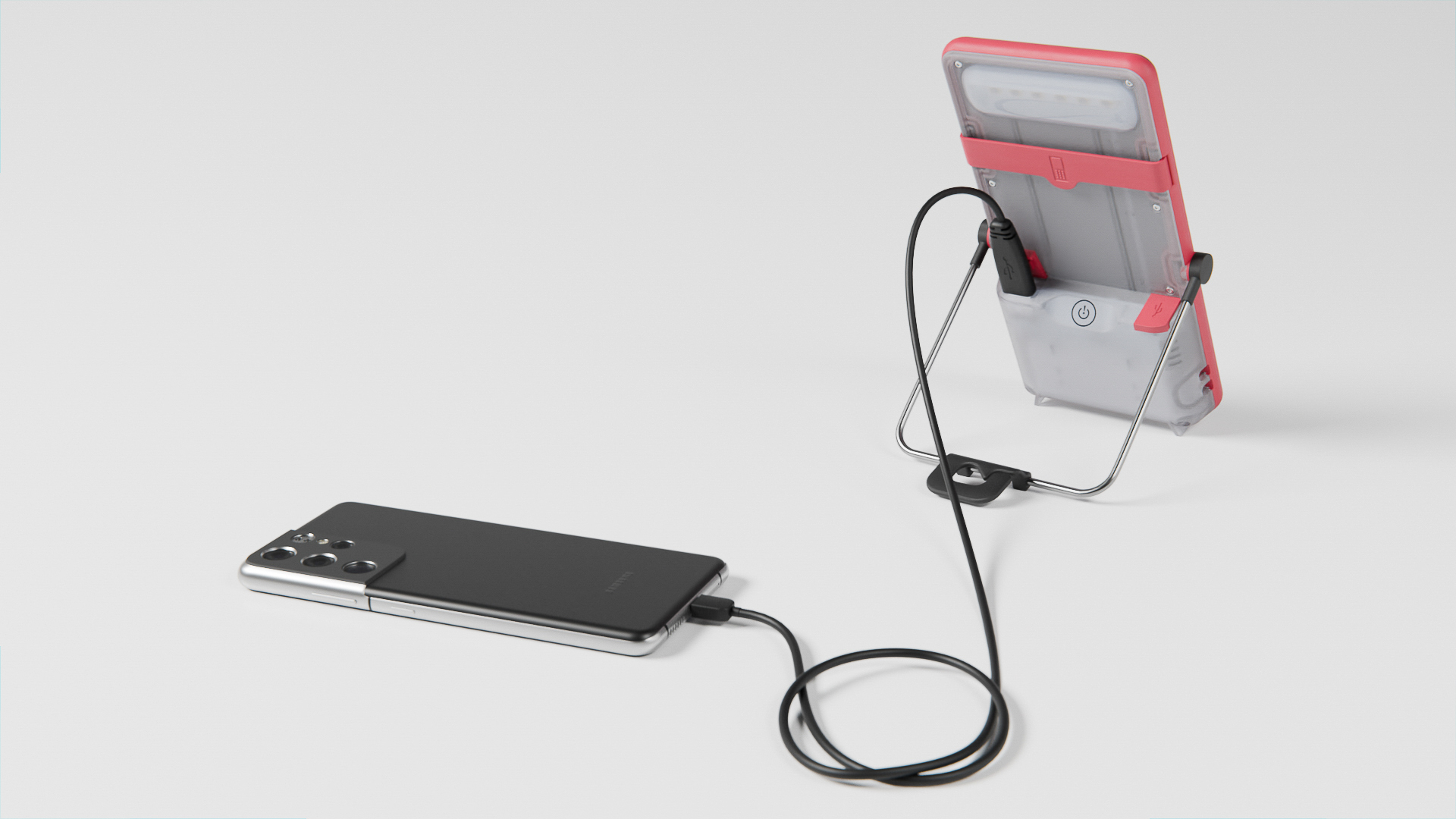 Move features a built-in micro-USB port, allowing you to charge your mobile phone directly from the lamp’s battery.