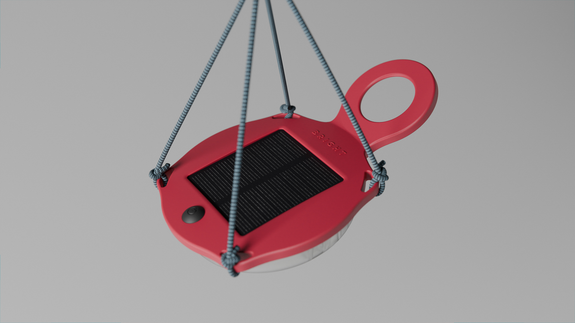 Four integrated lashing points let you mount SunTurtle as a ceiling light or secure it in place wherever needed.