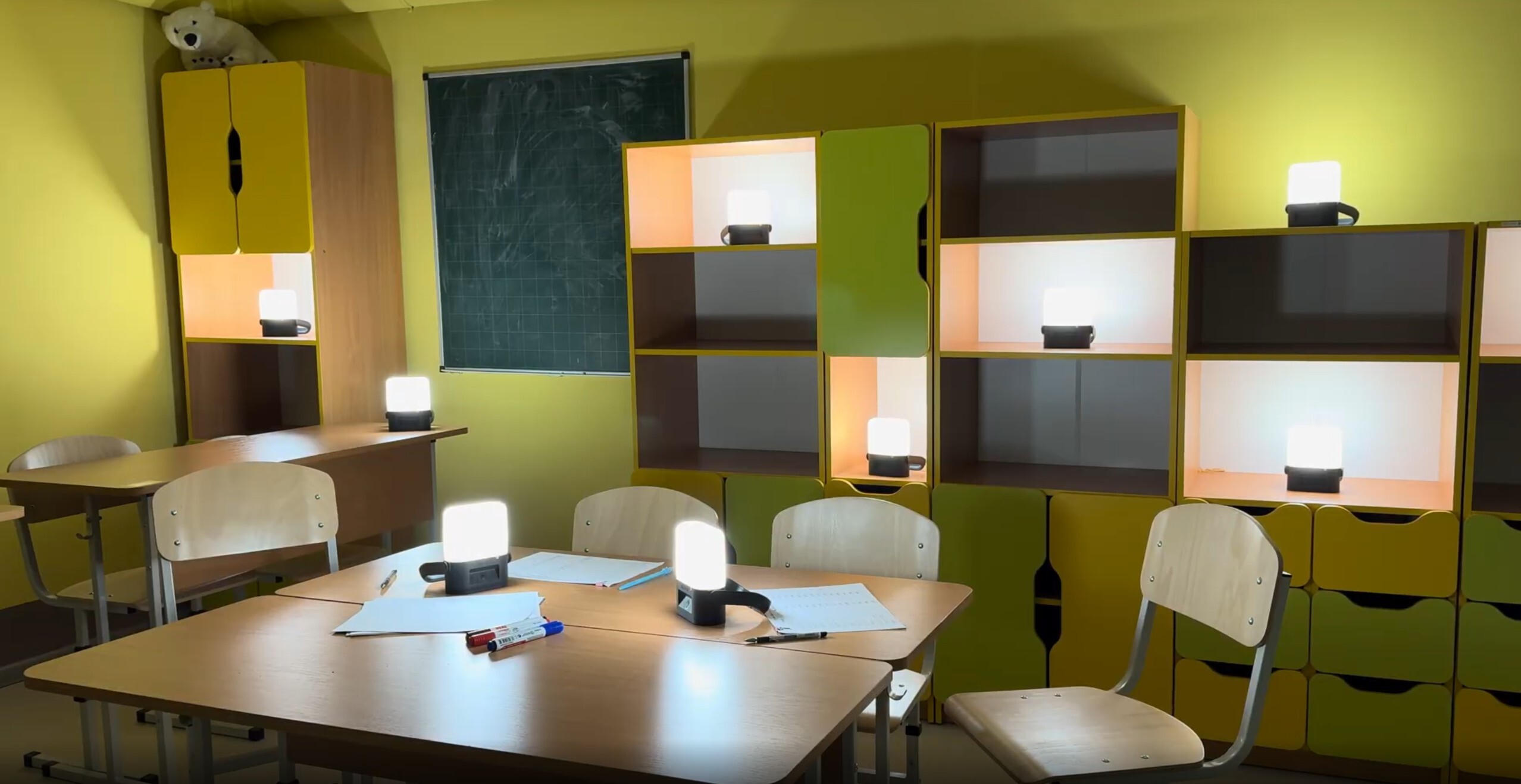 BRIGHT Sol solar lamps in use in underground shelters in Ukraine